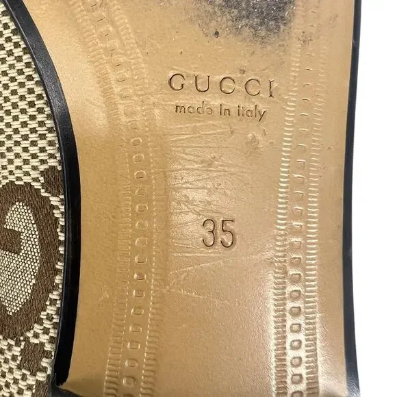 Gucci Jordaan Loafers GG Monogram Canvas in Rosewood with Leather Trim - Picture 15 of 16